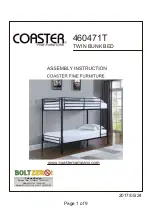 Preview for 1 page of Coaster 460471T Assembly Instruction Manual