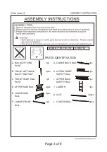 Preview for 3 page of Coaster 460471T Assembly Instruction Manual