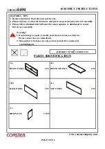 Preview for 2 page of Coaster 4694 Assembly Instructions Manual