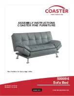 Preview for 1 page of Coaster 500096 Assembly Instructions