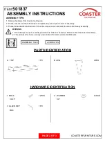 Preview for 2 page of Coaster 501837 Assembly Instructions