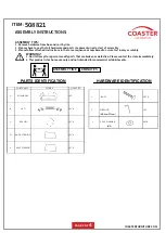 Preview for 2 page of Coaster 508821 Assembly Instructions