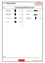 Предварительный просмотр 3 страницы Coaster 509428BLK Assembly Instructions Manual