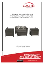 Coaster 509428DKGRY Assembly Instructions Manual предпросмотр