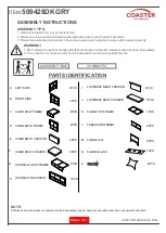 Preview for 2 page of Coaster 509428DKGRY Assembly Instructions Manual