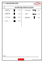 Preview for 3 page of Coaster 509428DKGRY Assembly Instructions Manual