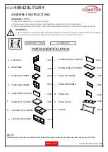 Preview for 2 page of Coaster 509428LTGRY Assembly Instructions Manual