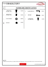 Preview for 3 page of Coaster 509428LTGRY Assembly Instructions Manual