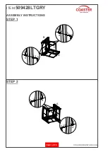 Preview for 4 page of Coaster 509428LTGRY Assembly Instructions Manual