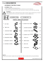 Preview for 2 page of Coaster 509429BRN Assembly Instructions Manual