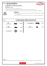 Preview for 3 page of Coaster 509429BRN Assembly Instructions Manual