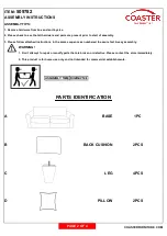 Preview for 2 page of Coaster 509782 Assembly Instructions