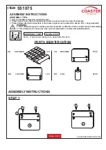 Preview for 2 page of Coaster 551075 Assembly Instructions