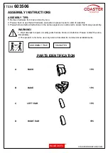 Preview for 2 page of Coaster 603506 Assembly Instructions