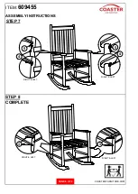 Preview for 6 page of Coaster 609455 Assembly Instructions Manual