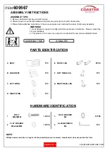 Preview for 2 page of Coaster 609567 Assembly Instructions