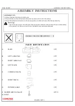 Preview for 2 page of Coaster 650222P Assembly Instructions