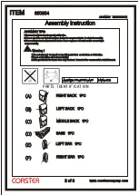 Preview for 2 page of Coaster 650354 Assembly Instruction