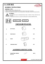 Preview for 2 page of Coaster 651342 Assembly Instructions