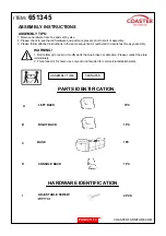 Предварительный просмотр 2 страницы Coaster 651345 Assembly Instructions