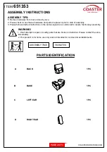 Preview for 2 page of Coaster 651353 Assembly Instructions