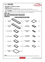 Preview for 2 page of Coaster 700882 Assembly Instructions Manual