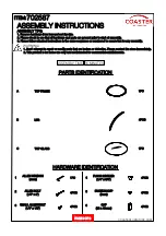 Предварительный просмотр 2 страницы Coaster 702587 Assembly Instructions Manual