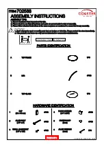 Preview for 2 page of Coaster 702588 Assembly Instructions Manual