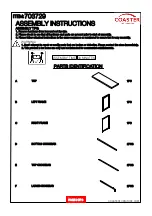 Preview for 2 page of Coaster 703729 Assembly Instructions Manual