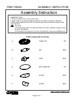 Preview for 2 page of Coaster 703848 Assembly Instruction