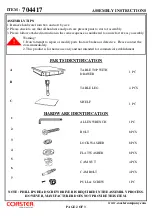 Preview for 2 page of Coaster 704417 Assembly Instructions