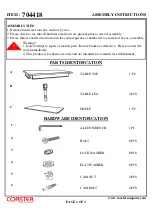 Preview for 2 page of Coaster 704418 Assembly Instructions