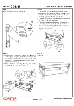 Preview for 3 page of Coaster 704418 Assembly Instructions