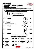 Preview for 2 page of Coaster 705238 Assembly Instructions