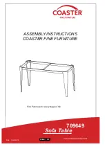 Preview for 1 page of Coaster 709649 Assembly Instructions