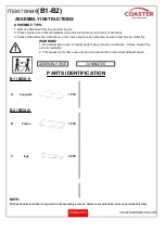 Preview for 2 page of Coaster 709649 Assembly Instructions