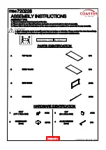 Preview for 2 page of Coaster 720228 Assembly Instructions