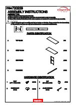 Preview for 2 page of Coaster 720229 Assembly Instructions