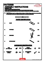 Предварительный просмотр 2 страницы Coaster 720339 Assembly Instructions