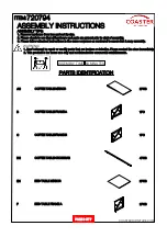 Preview for 2 page of Coaster 720794 Assembly Instructions Manual