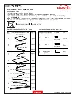 Preview for 2 page of Coaster 721373 Assembly Instructions Manual