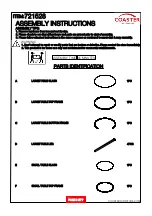 Preview for 2 page of Coaster 721528 Assembly Instructions Manual