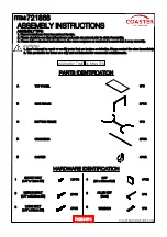 Preview for 2 page of Coaster 721868 Assembly Instructions