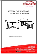 Предварительный просмотр 1 страницы Coaster 722720 Assembly Instructions Manual