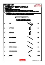 Preview for 2 page of Coaster 723139 Assembly Instructions Manual