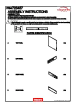 Preview for 2 page of Coaster 723457 Assembly Instructions Manual