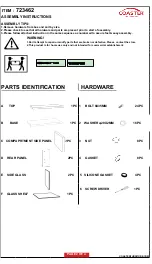 Предварительный просмотр 2 страницы Coaster 723462 Assembly Instructions