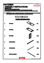 Preview for 2 page of Coaster 723609 Assembly Instructions Manual