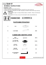 Preview for 2 page of Coaster 724117 Assembly Instructions