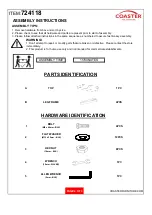 Preview for 2 page of Coaster 724118 Assembly Instructions